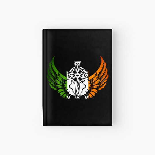 Irish Flag Design Celtic Cross Irish gift Hardcover Journal