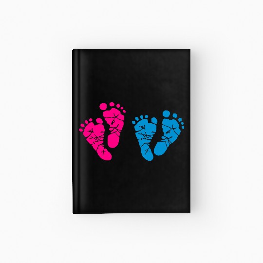 Twin Baby Feet - Pregnancy - Maternity - Mom to be Hardcover Journal