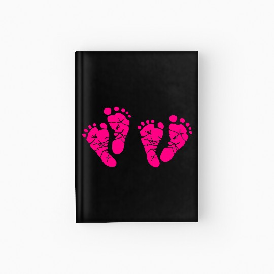 Twin Baby Feet - Pregnancy - Maternity - Mom to be Hardcover Journal