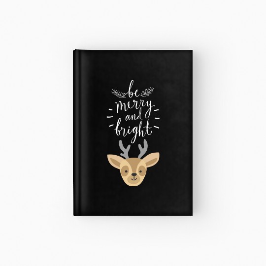 Merry and bright Hardcover Journal