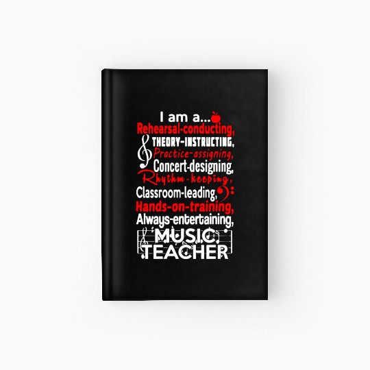 Music Teacher Hardcover Journal
