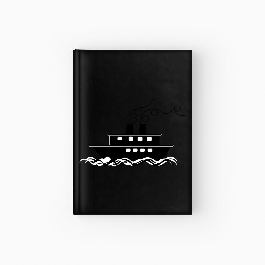 ship boat canoe sailboat submarine yacht anchor136 Hardcover Journal