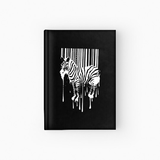 Banksy Street Art Zebra Bar Code Hardcover Journal