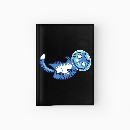 Space cat Hardcover Journal