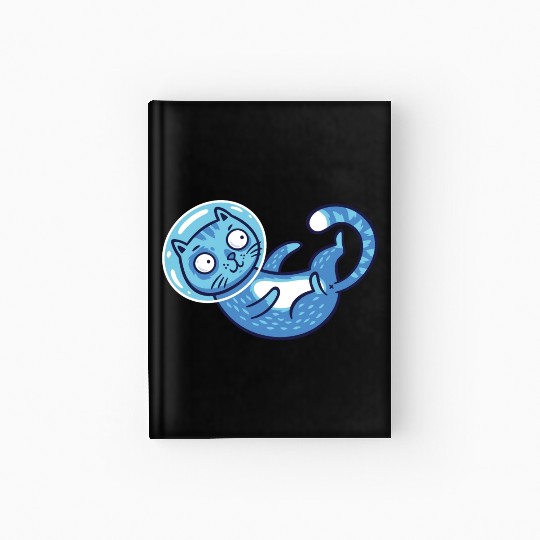 Space cat Hardcover Journal