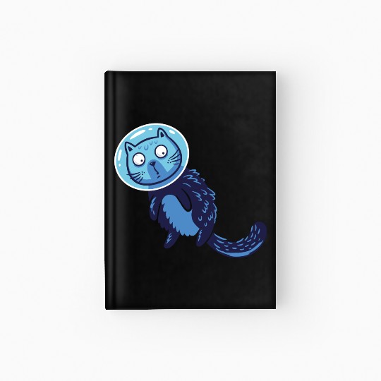 Space cat Hardcover Journal