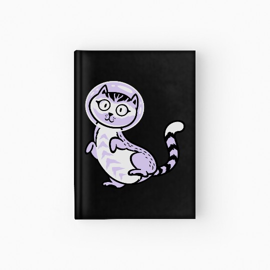 Space cat Hardcover Journal