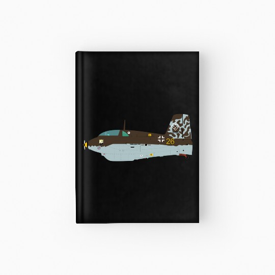 Messerschmitt ME 162 Aircraft Kraftei WW2 Gift Hardcover Journal