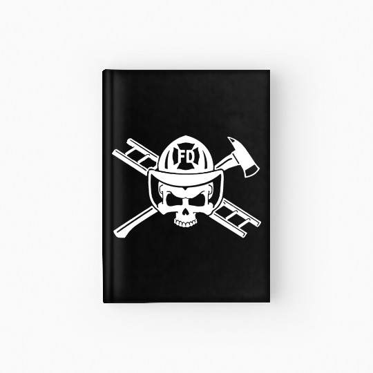 Firefighter Crossbones Hardcover Journal