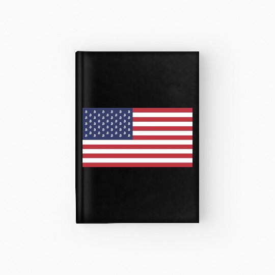 Bitcoin US Flag Hardcover Journal