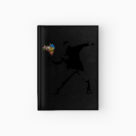 Banksy Rage Flower Thrower Hardcover Journal