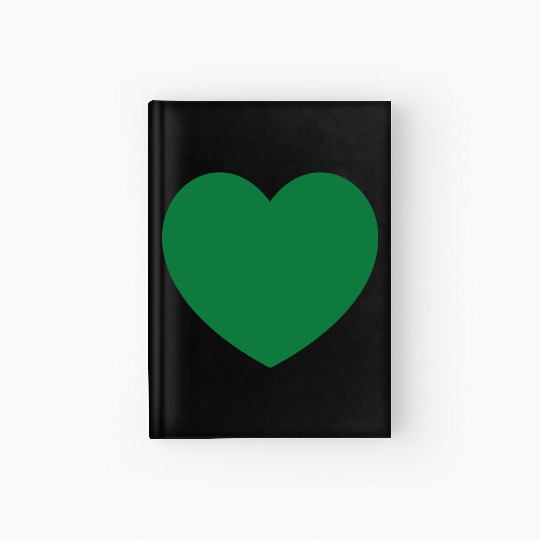 Dark Green Heart Hardcover Journal