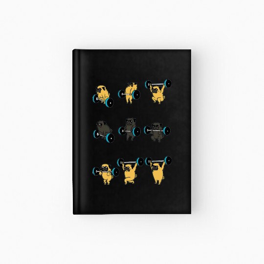 Pug Gym Hardcover Journal