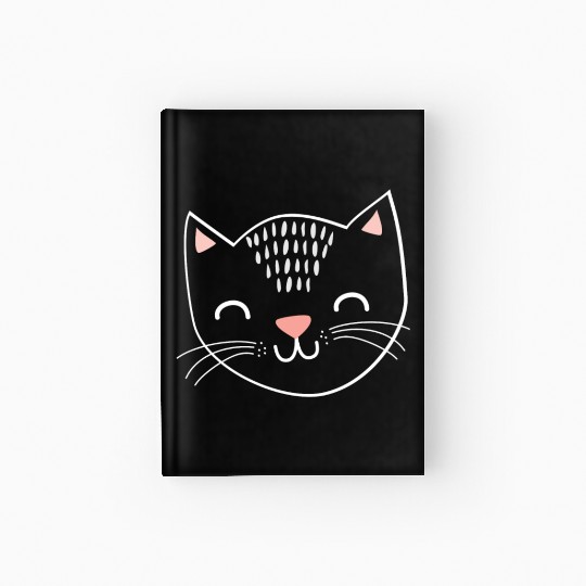 cat face cute gift love cuddle pet relax animal Hardcover Journal