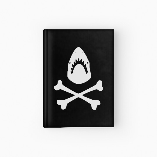 Shark crossbones Hardcover Journal