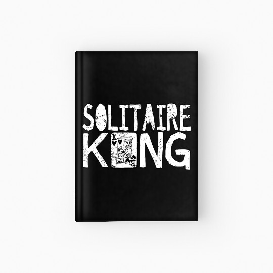 Solitaire King Card Games Fun Hardcover Journal