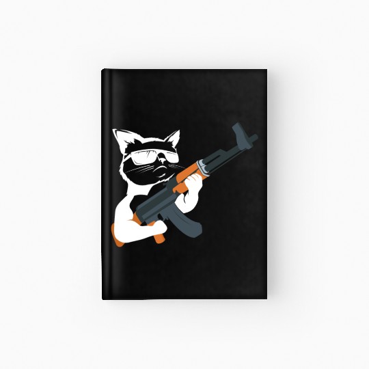 Gunning for Kitties funny Cat Gift Hardcover Journal Hardcover Journal