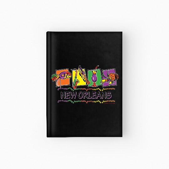 NEW-ORLEANS-SQUARES-eps Hardcover Journal