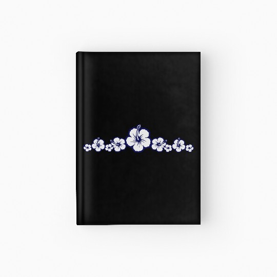 Hawaiian Hibiscus Flowers - Surfing Style Hardcover Journal