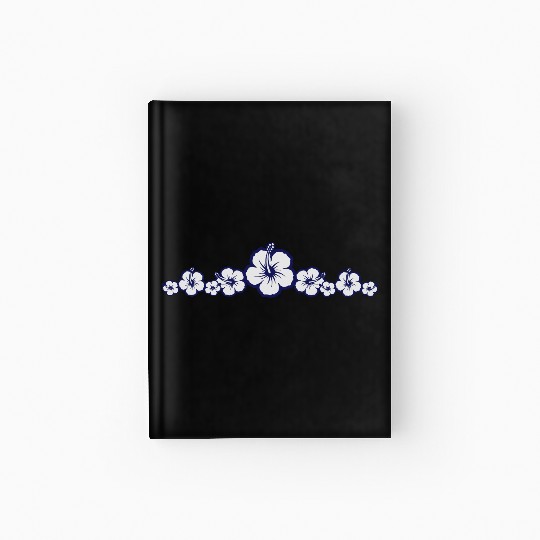 Hawaiian Hibiscus Flowers - Surfing Style Hardcover Journal