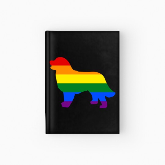 Gay Pride Dog Bernese Mountain Dog Gay Pride Dog Apparel Hardcover Journal
