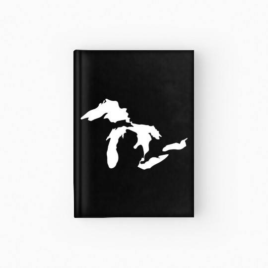 Great lakes white Hardcover Journal