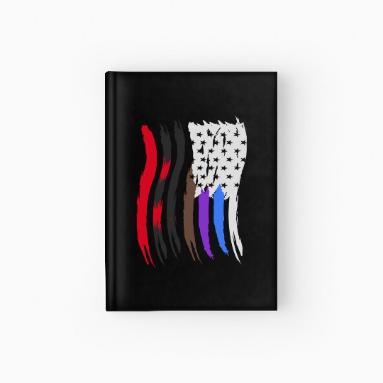 Jiu Jitsu BJJ Flags Vertical Light Hardcover Journal