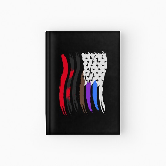 Jiu Jitsu BJJ Flags Vertical Light Hardcover Journal