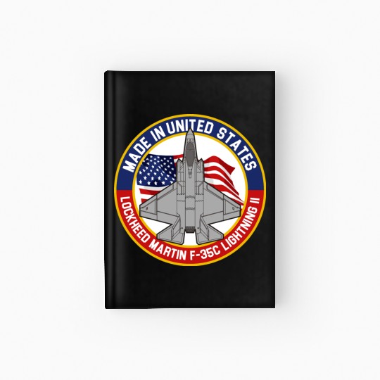 Lockheed Martin F-35C Lightning II - Made in USA Hardcover Journal