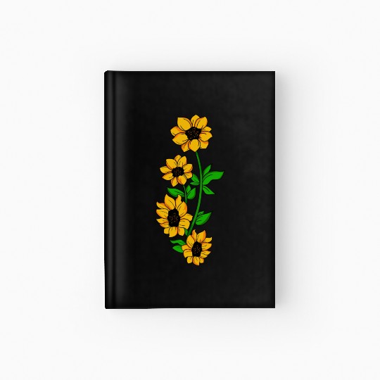 sunflower flowers bunch bloom gift idea Hardcover Journal