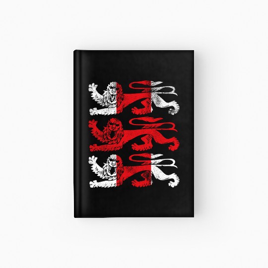 England 2018 Cheer Jersey - Three Heraldic Lions Hardcover Journal