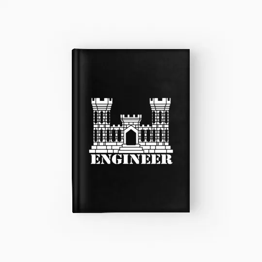 US Army Engineer Branch Insignia Castle Veteran Gr Hardcover Journal