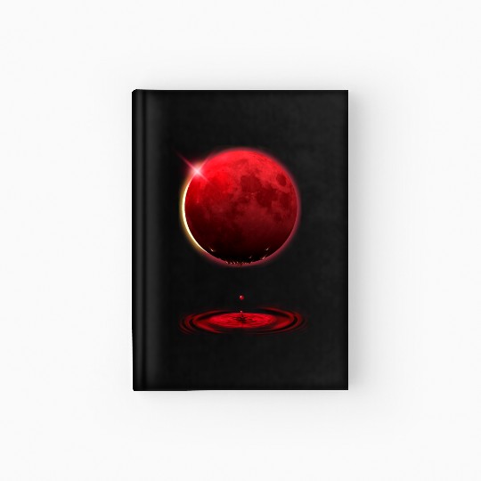 Vampire werewolf blood red moon eclipse Hardcover Journal