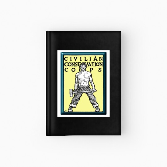 Civilian Conservation Corps Hardcover Journal Woodman ship 1940s CCC Gift Hardcover Journal