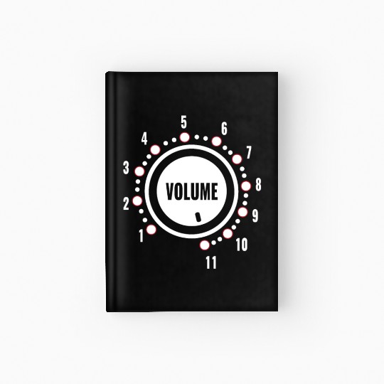 Volume Knob To Maximum 11 Guitar Music Band Gift Hardcover Journal