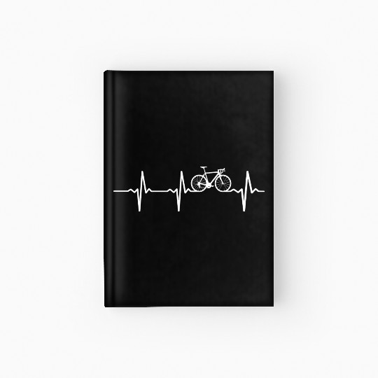 Cycling - cycling heart beat - bicycle lover Hardcover Journal