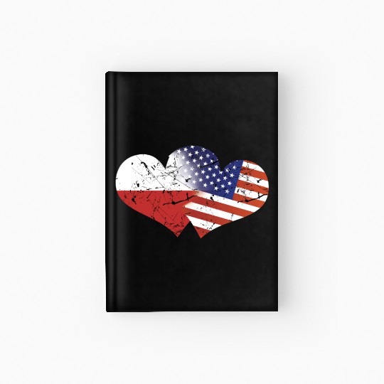 Poland Flag USA Flag Polish Independence Day Polish Flag American Flag Hardcover Journal