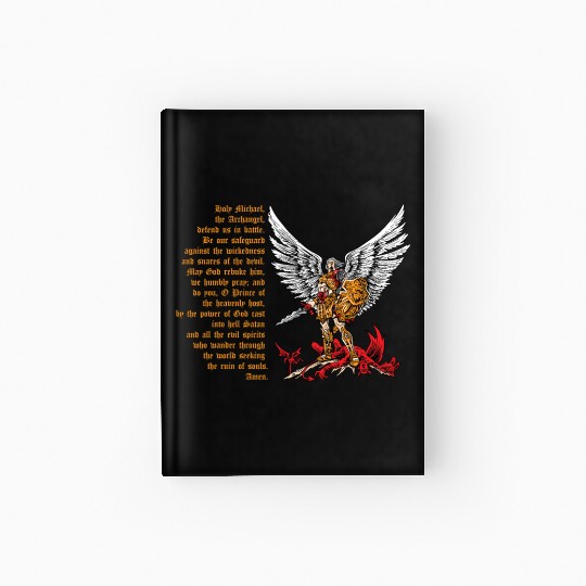 Saint Michael Hardcover Journal for men prayer catholic church