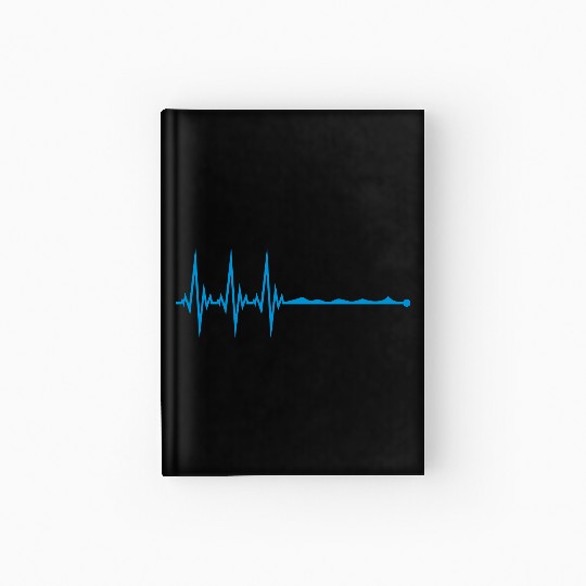 waves line frequency heartbeat pulse swim swimmer Hardcover Journal