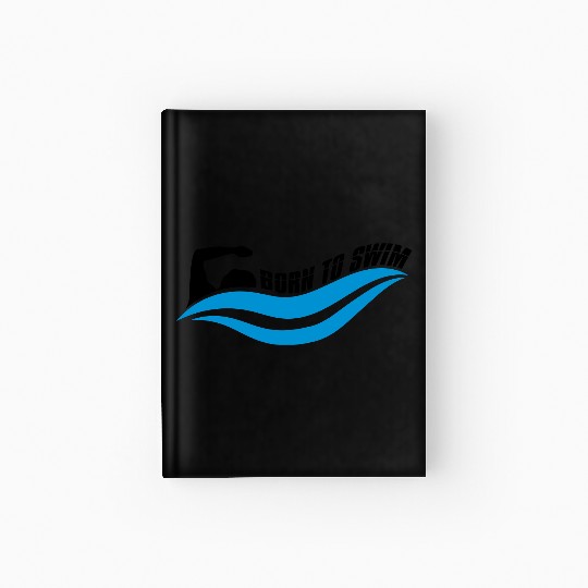 swimming born to swim born to swim logo swimmer cl Hardcover Journal