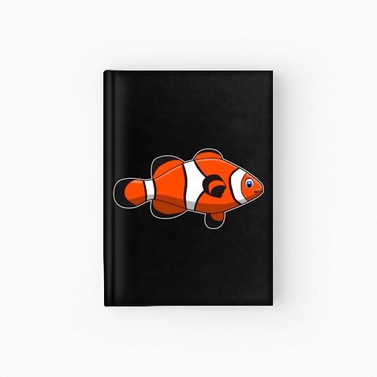 clown fish orange aquatic gift idea Hardcover Journal