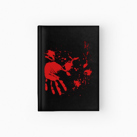 blood Hand Halloween Butcher Doctor Hardcover Journal
