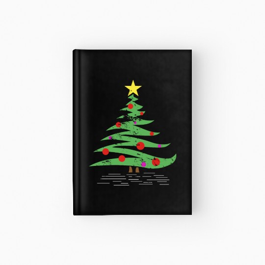 Christmas Tree gift winter kids grandparents Hardcover Journal