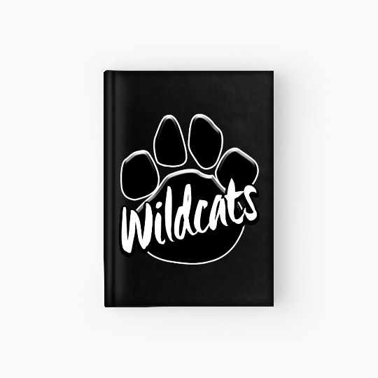 Wildcats Paw Print Mascot School Pride Hardcover Journal