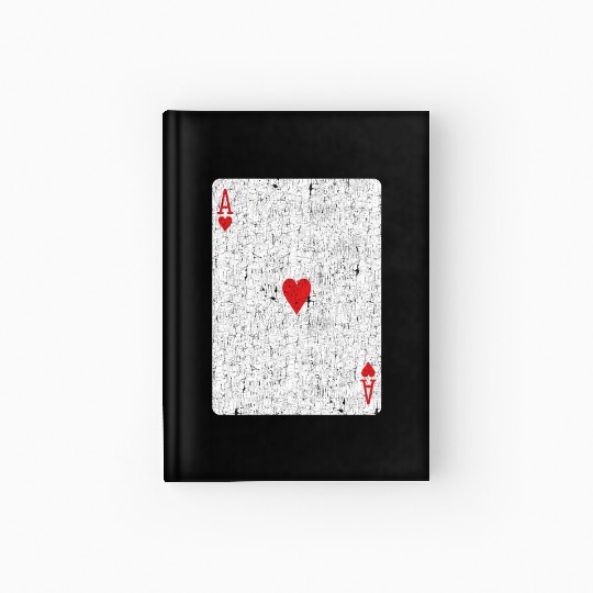 ace of hearts playing card Hardcover Journal