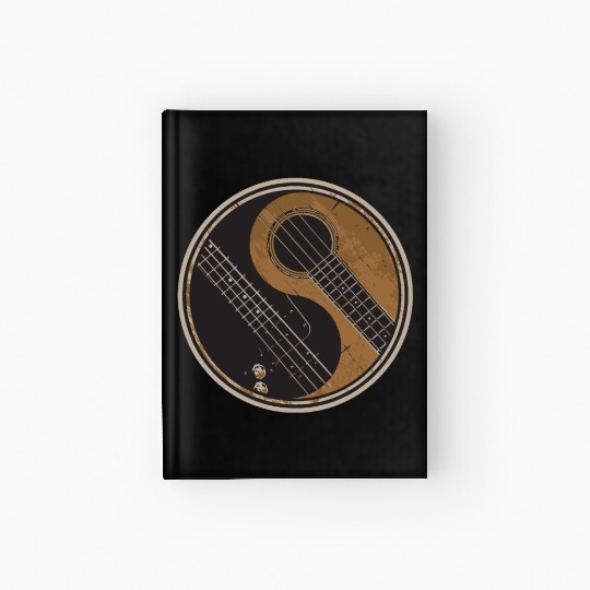 Guitar Ying Yang Gift Guitar Player Hardcover Journal