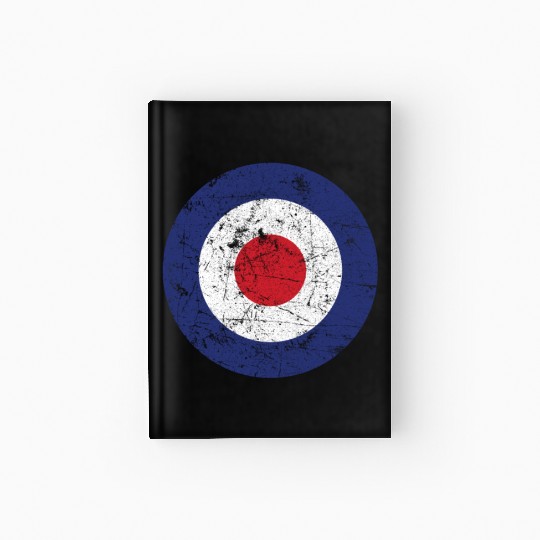 Distressed Target Bullseye British RAF Roundel Hardcover Journal