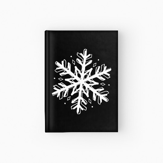 Snowflake Winter Xmas Hardcover Journal