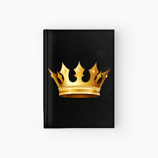 King prince monarch VIP golden crown gold image Hardcover Journal
