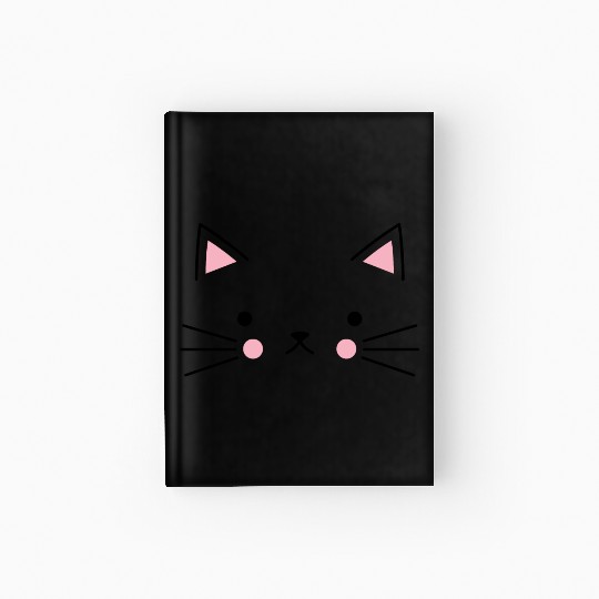Cat Face Meow Hardcover Journal